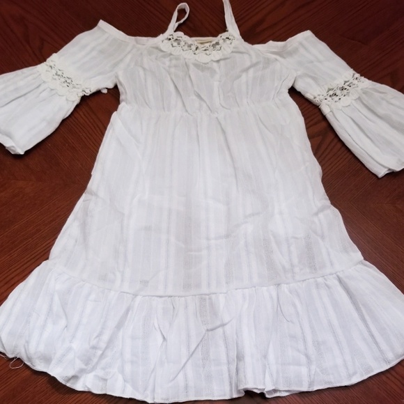 🆕️ 🌸Girls' Cold Shoulder Boho Dress - Picture 4 of 8